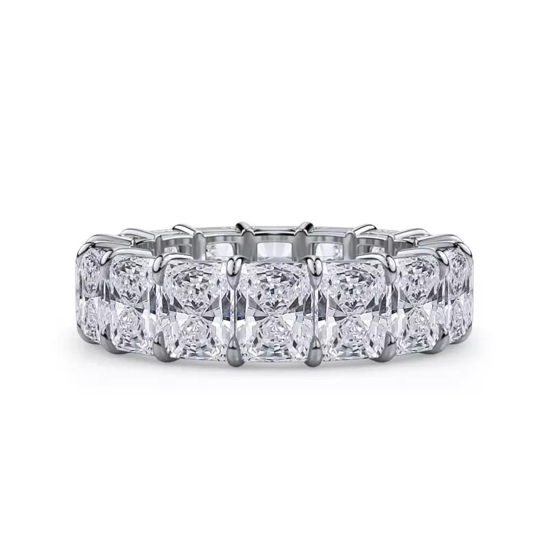 18K White Gold Radiant Cut Lab Diamond Eternity Ring (8.0 ct. tw.)