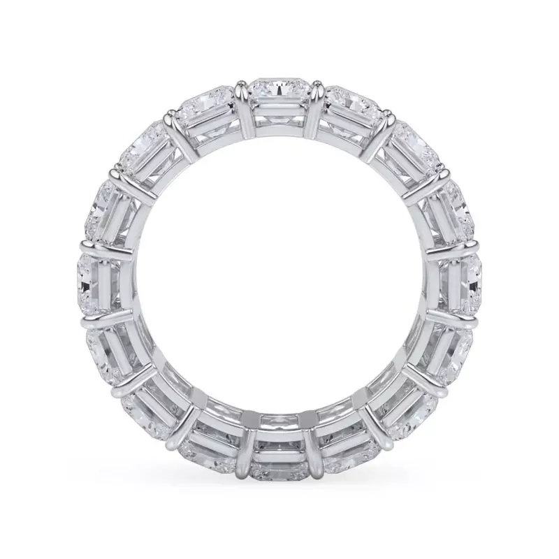 18K White Gold Radiant Cut Lab Diamond Eternity Ring (8.0 ct. tw.)