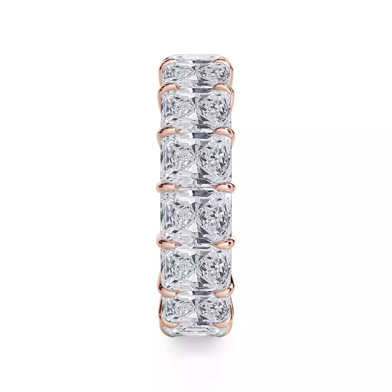 18K Rose Gold Radiant Cut Diamond Eternity Ring (8.0 ct. tw.)