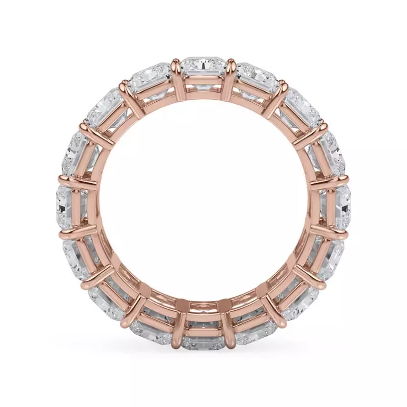 18K Rose Gold Radiant Cut Diamond Eternity Ring (8.0 ct. tw.)