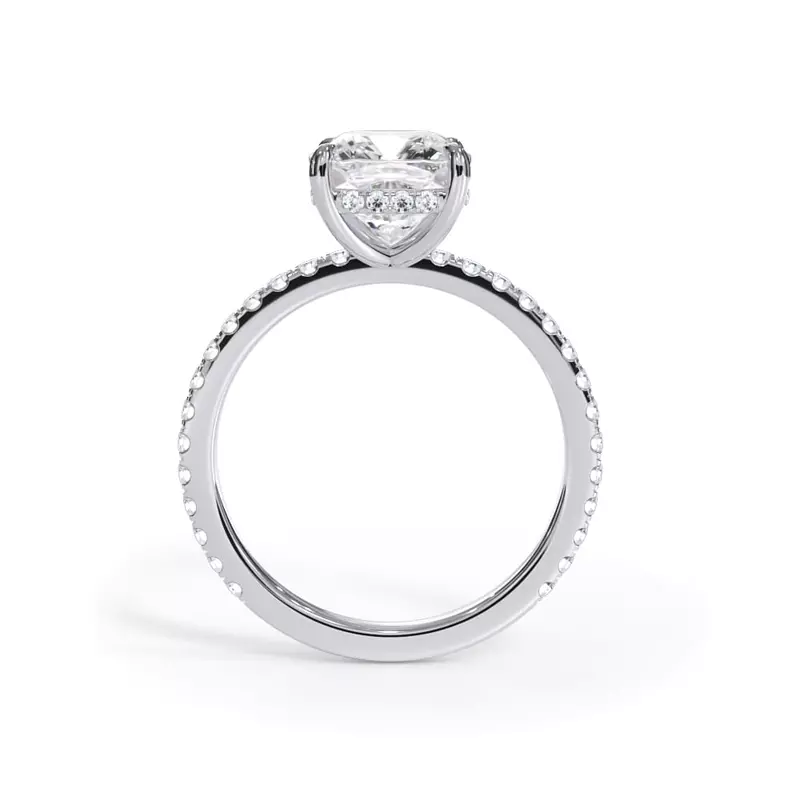 14K White Gold Bellora Pavé Hidden Halo Engagement Ring