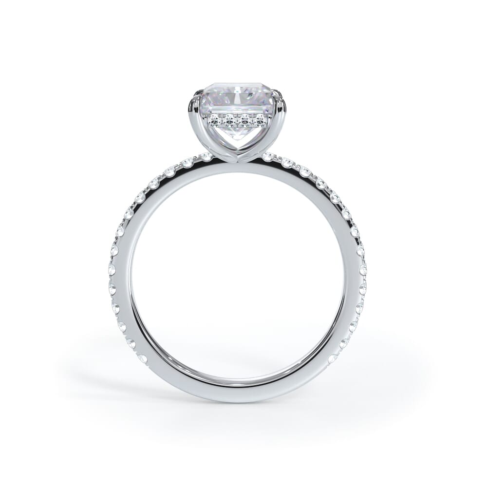 14K White Gold Bellora Pavé Hidden Halo Engagement Ring