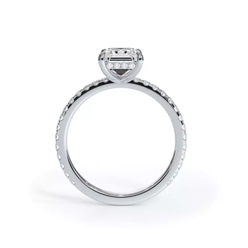Platinum Bellora Pavé Hidden Halo Engagement Ring