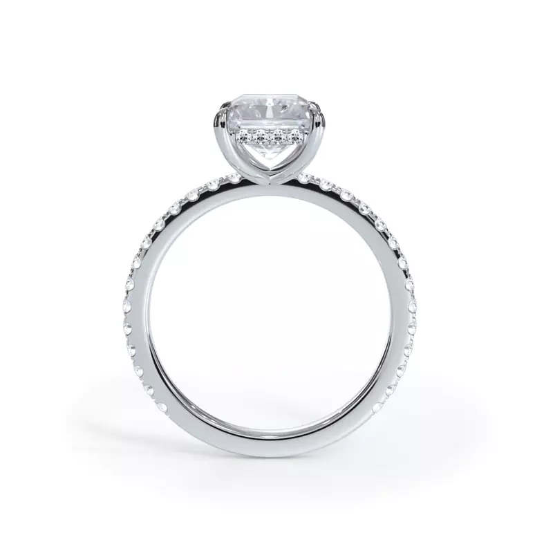 Platinum Bellora Pavé Hidden Halo Engagement Ring