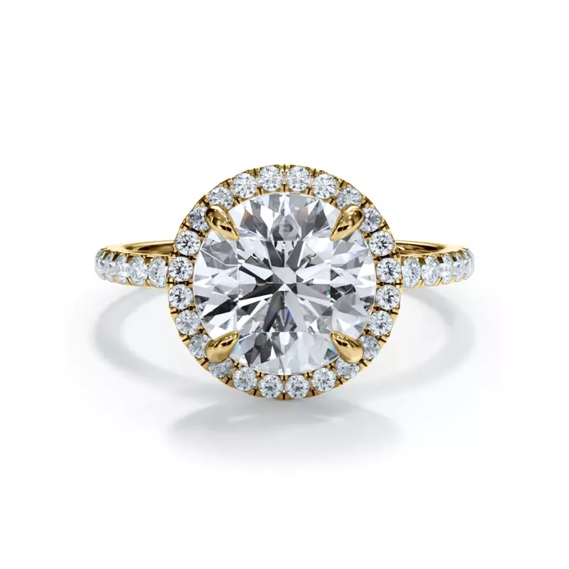 Bellora Pavé Halo Engagement Ring