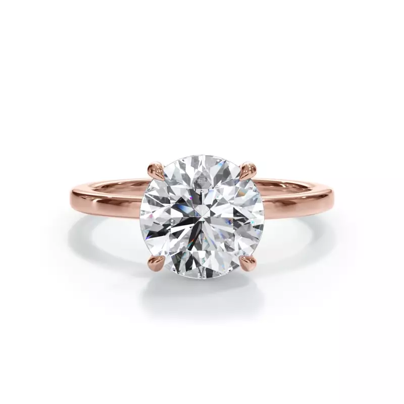 14K Rose Gold Bellora Hidden Halo Engagement Ring