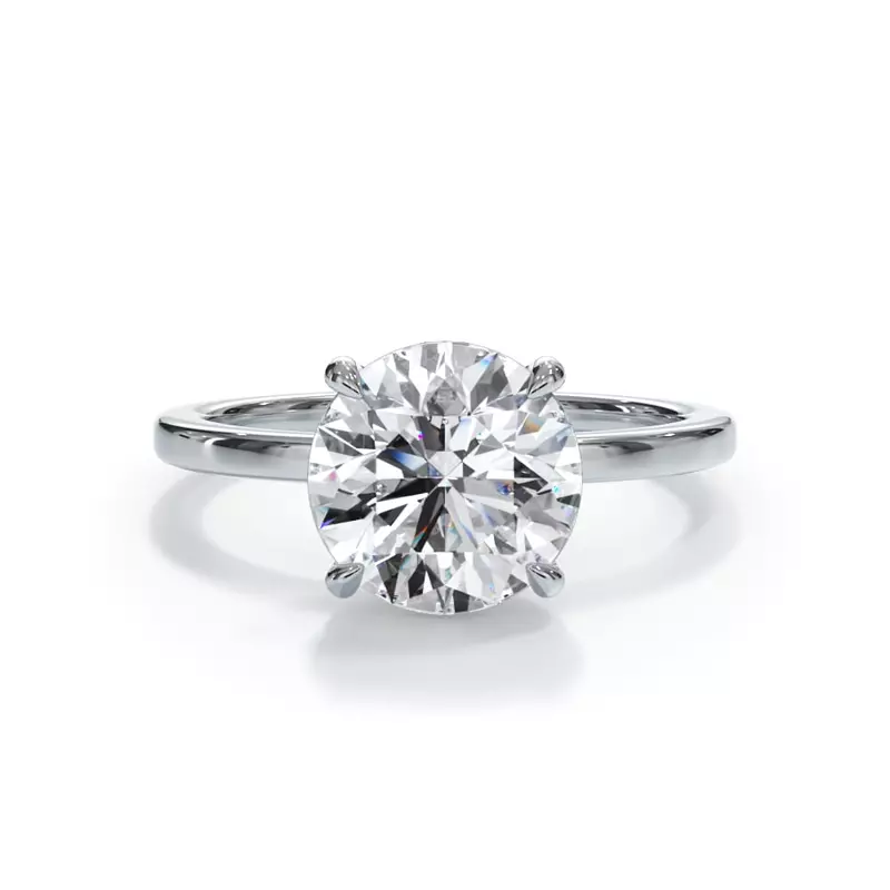 14K White Gold Bellora Hidden Halo Engagement Ring