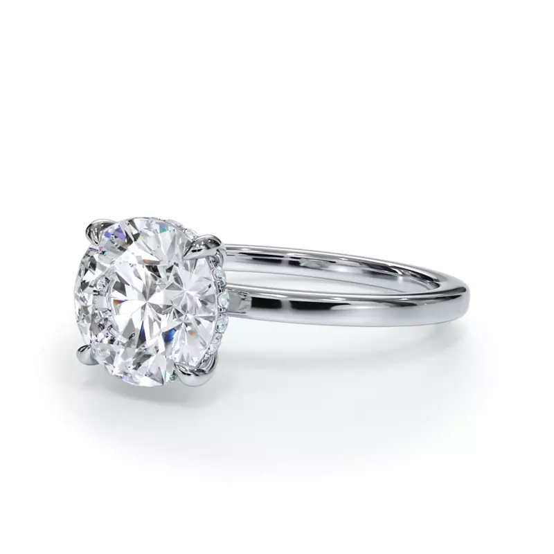 Bellora Hidden Halo Engagement Ring - 14K White Gold