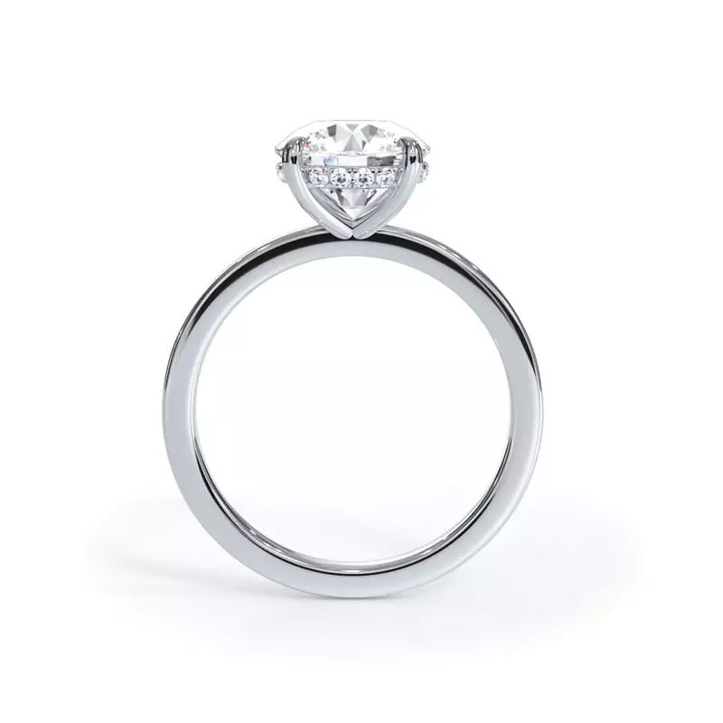 14K White Gold Bellora Hidden Halo Engagement Ring