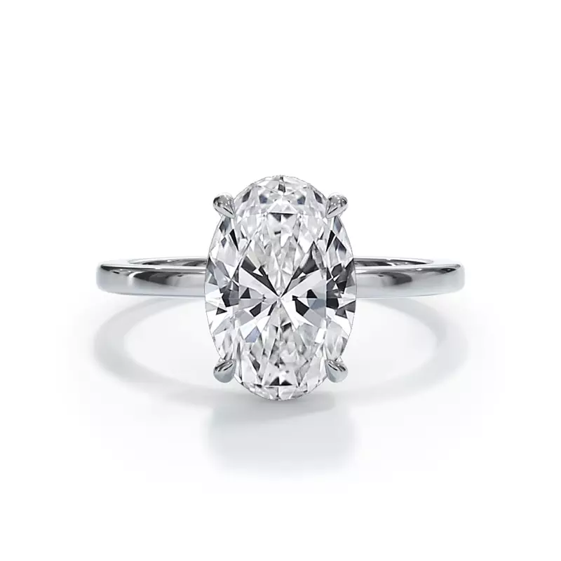 14K White Gold Bellora Hidden Halo Engagement Ring