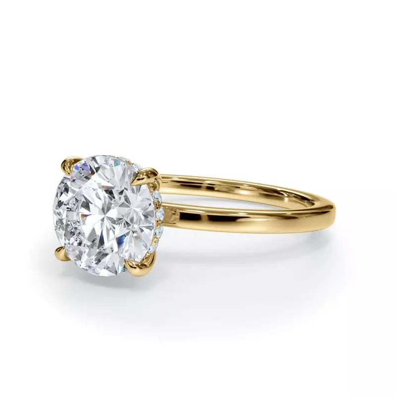 14K Yellow Gold Bellora Hidden Halo Engagement Ring