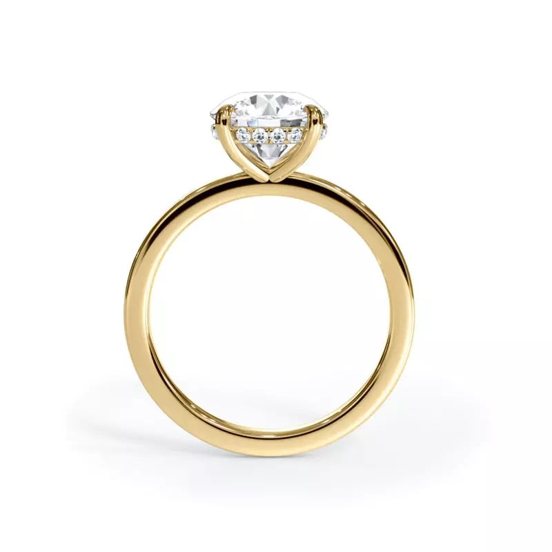 14K Yellow Gold Bellora Hidden Halo Engagement Ring