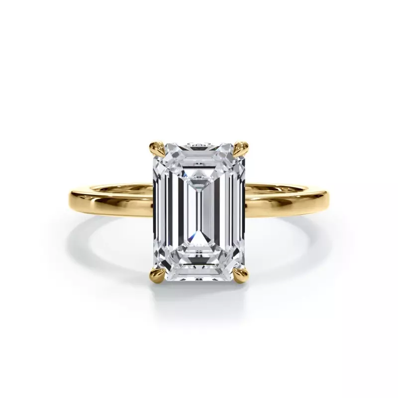 14K Yellow Gold Bellora Hidden Halo Engagement Ring