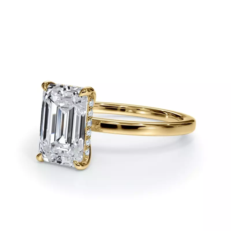 14K Yellow Gold Bellora Hidden Halo Engagement Ring