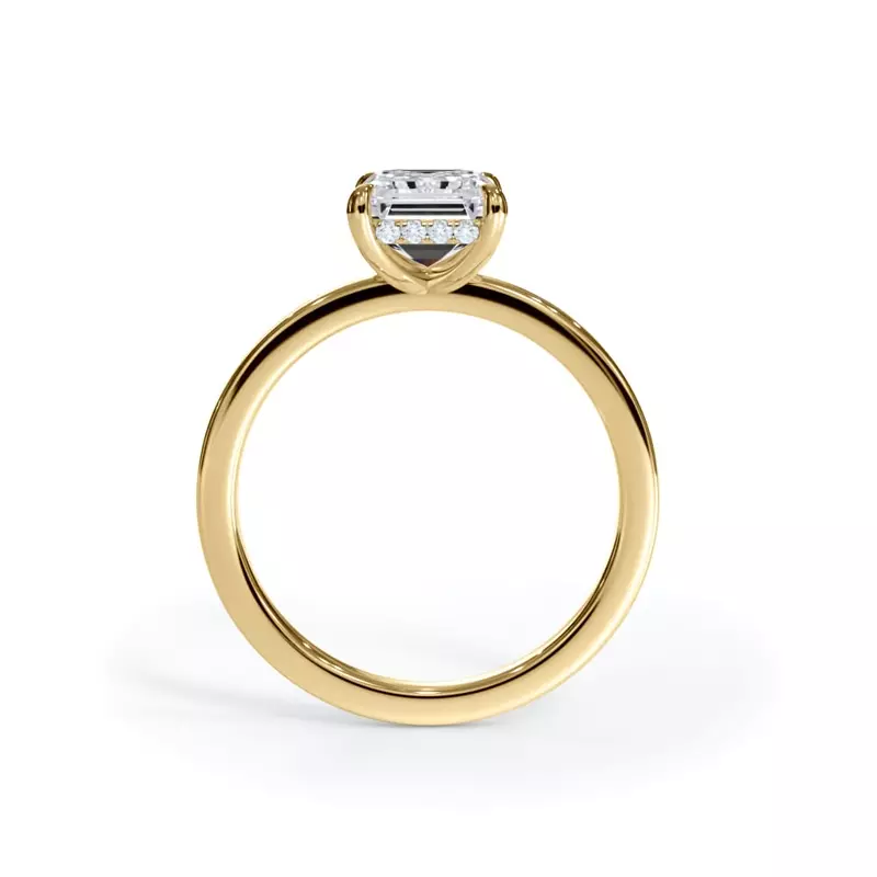 14K Yellow Gold Bellora Hidden Halo Engagement Ring