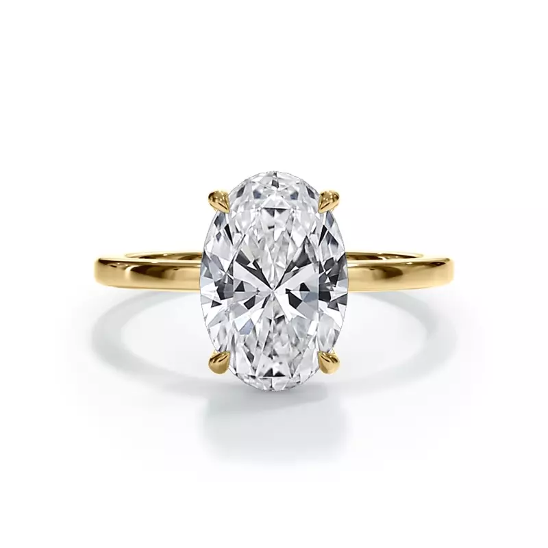 14K Yellow Gold Bellora Hidden Halo Engagement Ring