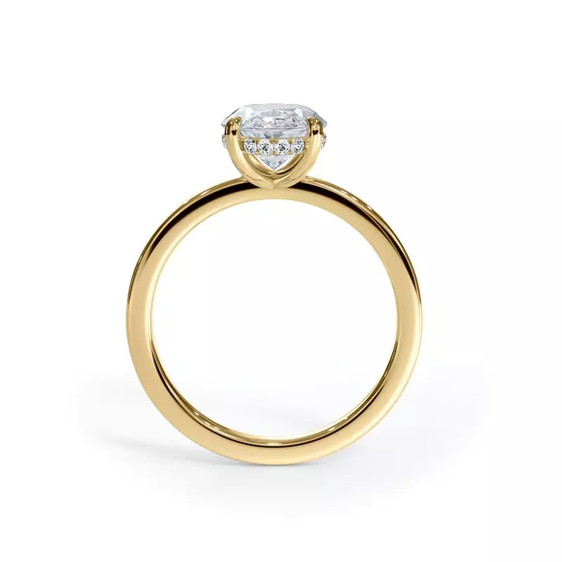 14K Yellow Gold Bellora Hidden Halo Engagement Ring