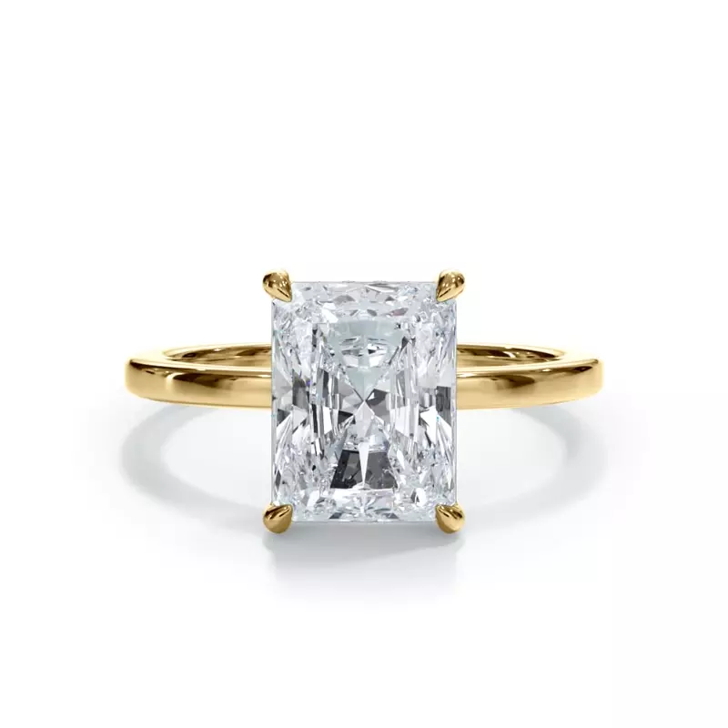 14K Yellow Gold Bellora Hidden Halo Engagement Ring