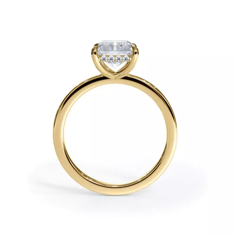14K Yellow Gold Bellora Hidden Halo Engagement Ring