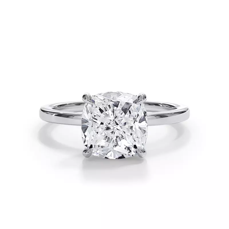 Platinum Bellora Hidden Halo Engagement Ring