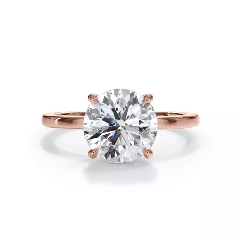 14K Rose Gold Bellora Solitaire Engagement Ring