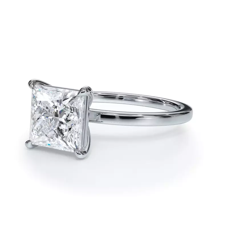14K White Gold Bellora Solitaire Engagement Ring