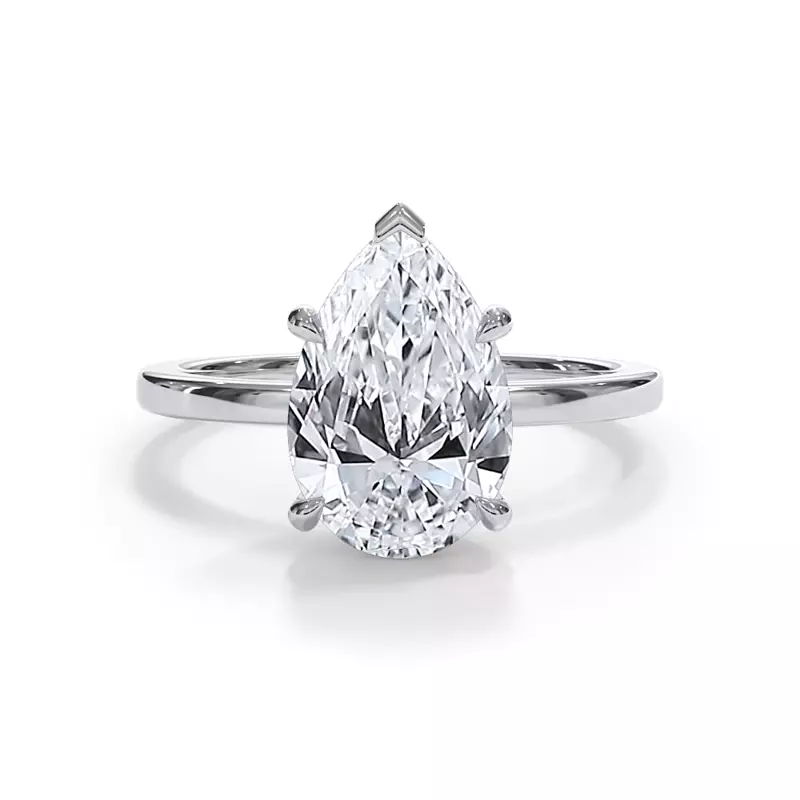 14K White Gold Bellora Solitaire Engagement Ring