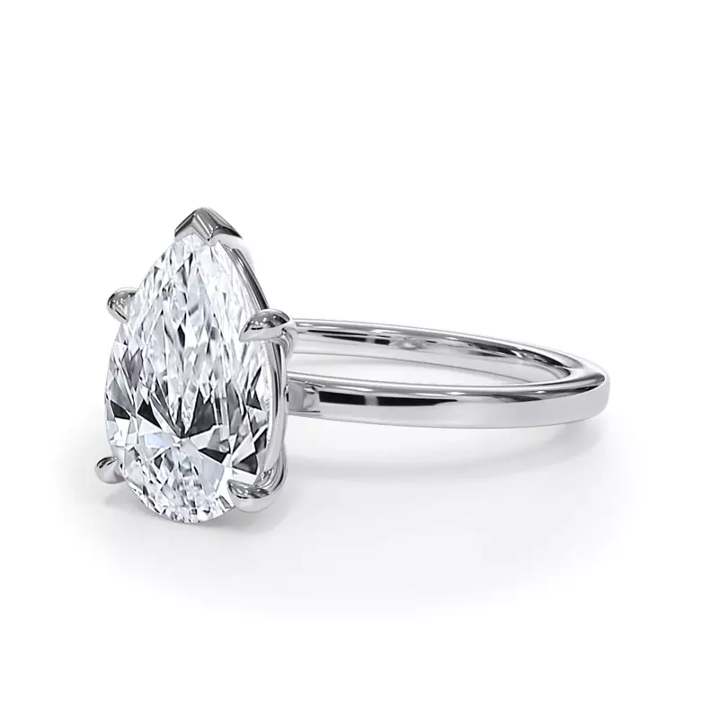 14K White Gold Bellora Solitaire Engagement Ring