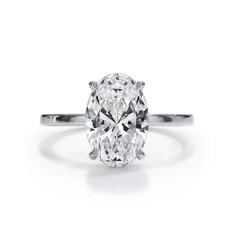 14K White Gold Bellora Solitaire Engagement Ring