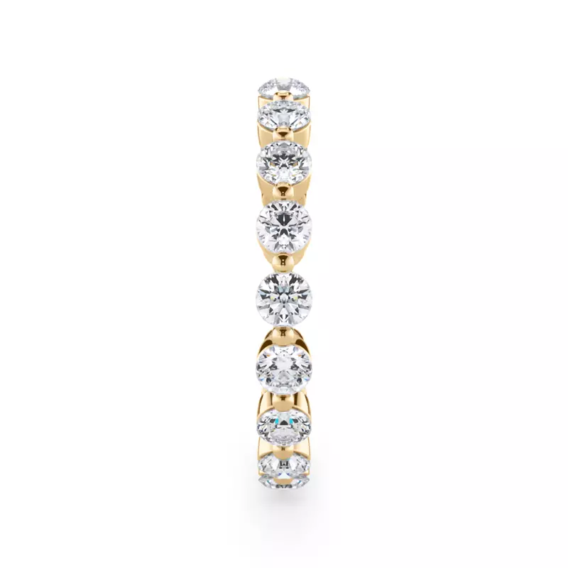 14K Yellow Gold Round Shared-Prong Lab Diamond Eternity Band (1.20ct. tw.)