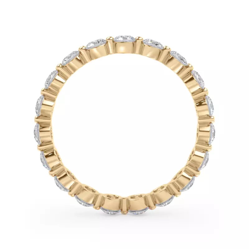 14K Yellow Gold Round Shared-Prong Lab Diamond Eternity Band (1.20ct. tw.)