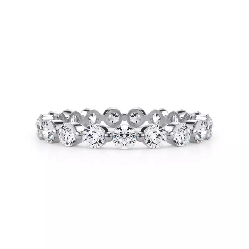 Platinum Round Shared-Prong Lab Diamond Eternity Band (1.20ct. tw.)