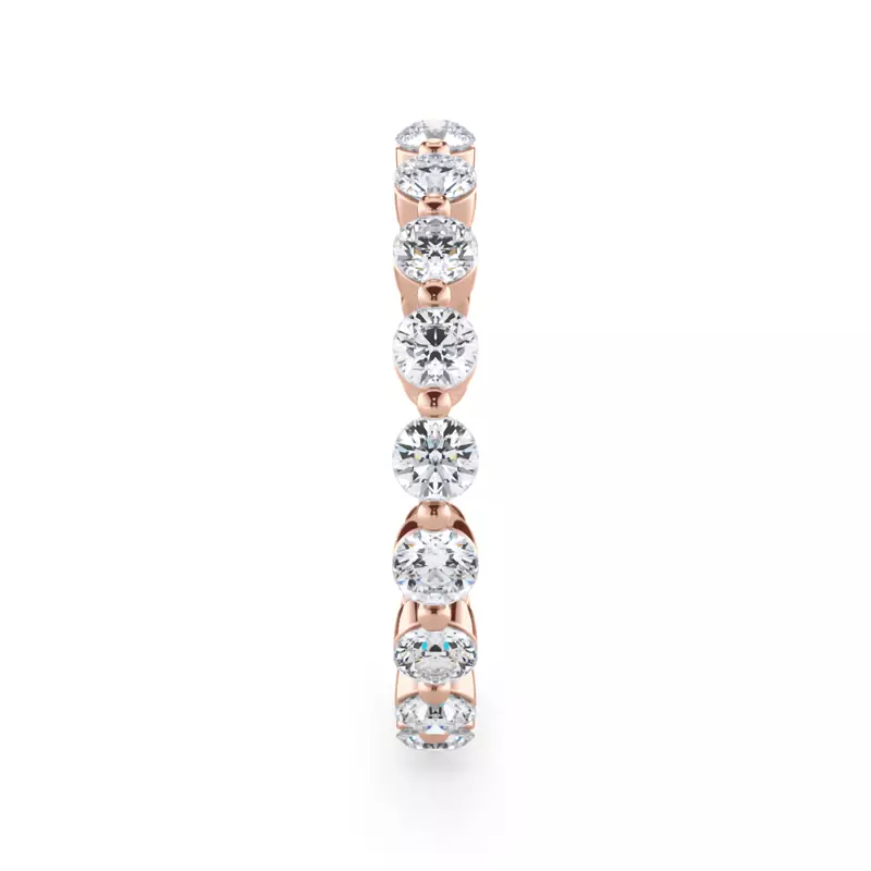 18K Rose Gold Round Shared-Prong Diamond Eternity Band (1.20ct. tw.)