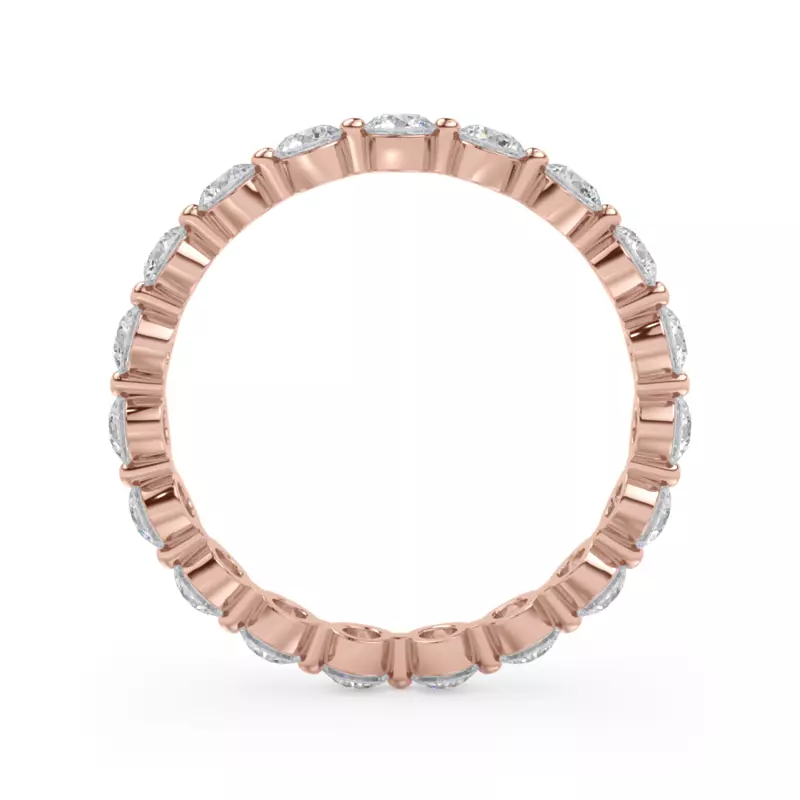 18K Rose Gold Round Shared-Prong Diamond Eternity Band (1.20ct. tw.)