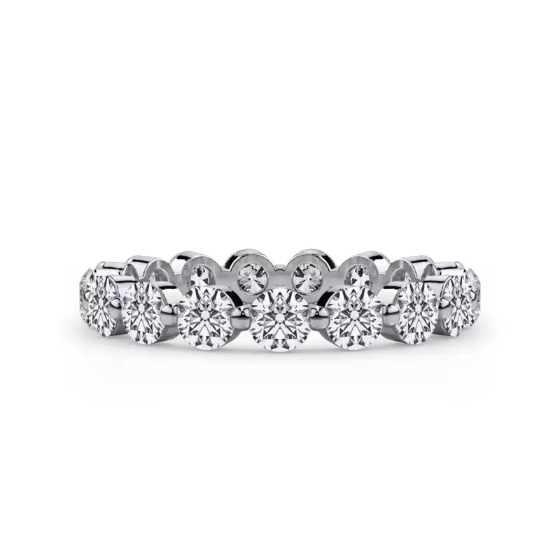 14K White Gold Round Shared-Prong Lab Diamond Eternity Band (1.70ct. tw.)