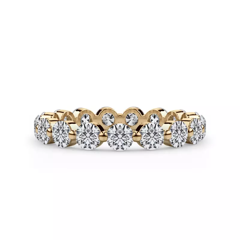 14K Yellow Gold Round Shared-Prong Lab Diamond Eternity Band (1.70ct. tw.)