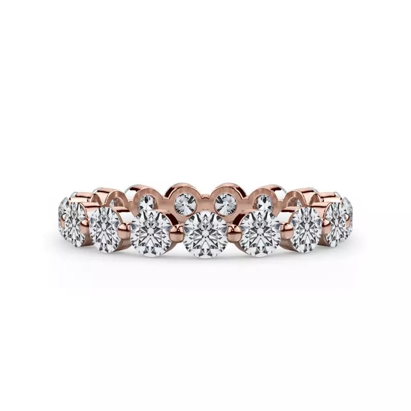 18K Rose Gold Round Shared-Prong Diamond Eternity Band (1.70ct. tw.)