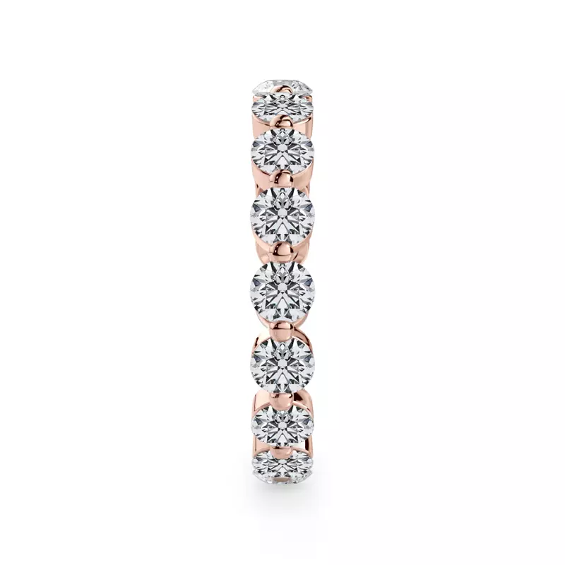 18K Rose Gold Round Shared-Prong Diamond Eternity Band (1.70ct. tw.)