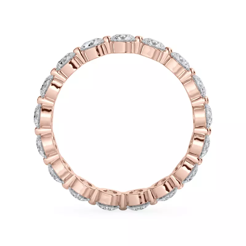 18K Rose Gold Round Shared-Prong Diamond Eternity Band (1.70ct. tw.)
