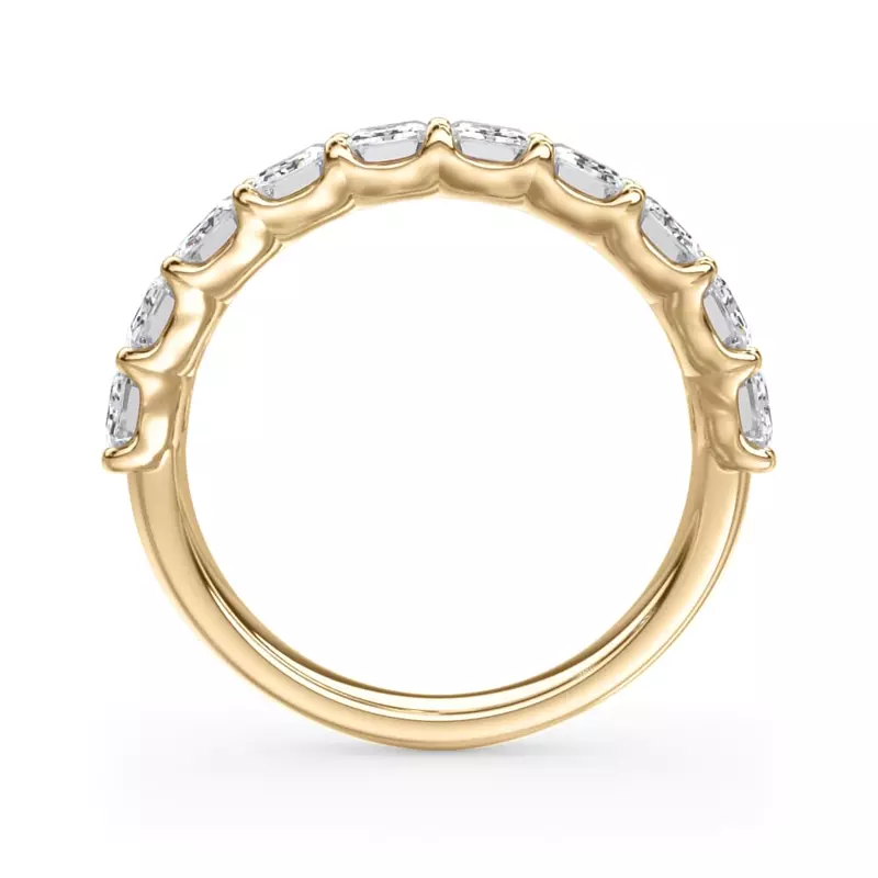 14K Yellow Gold Emerald-Cut Lab Diamond Scalloped Band (2.40 ct. tw.)