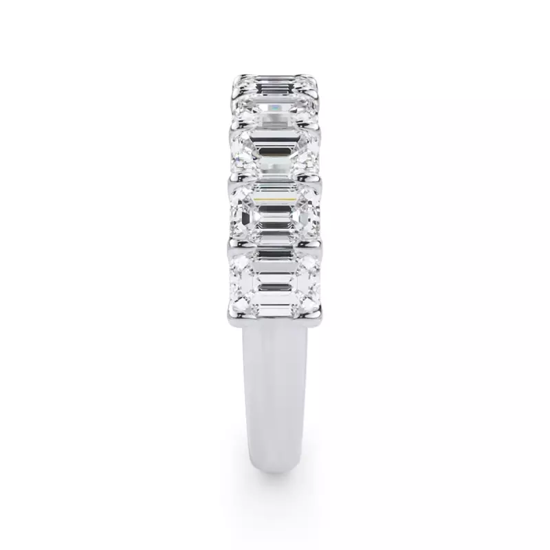 Platinum Emerald-Cut Lab Diamond Scalloped Band (2.40 ct. tw.)