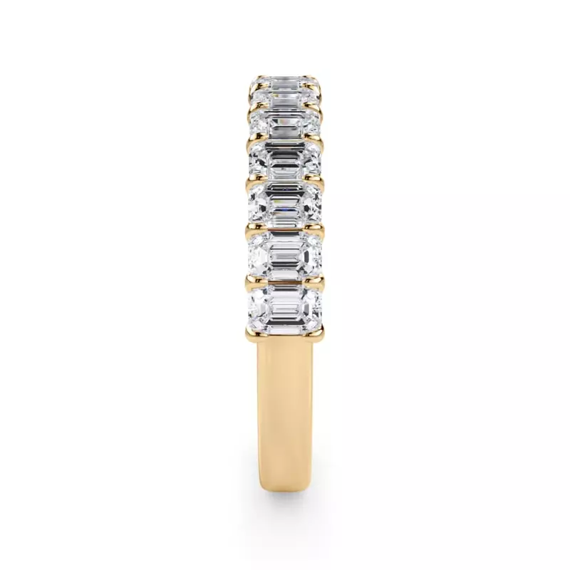 14K Yellow Gold Emerald-Cut Diamond Scalloped Band (1.40 ct. tw.)