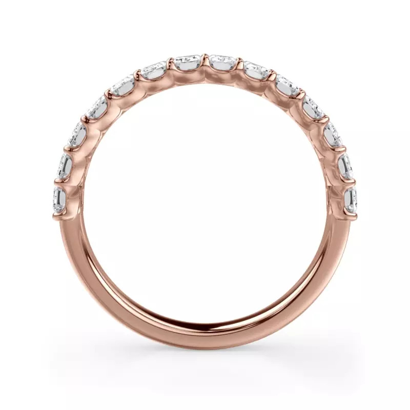 18K Rose Gold Emerald-Cut Diamond Scalloped Band (1.40 ct. tw.)