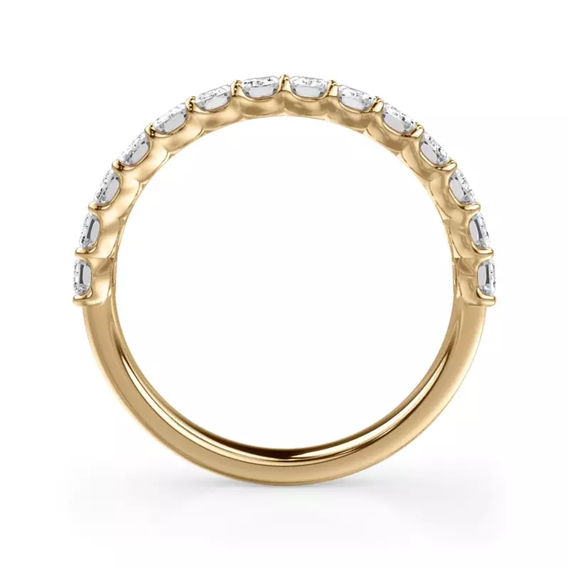 18K Yellow Gold Emerald-Cut Diamond Scalloped Band (1.40 ct. tw.)