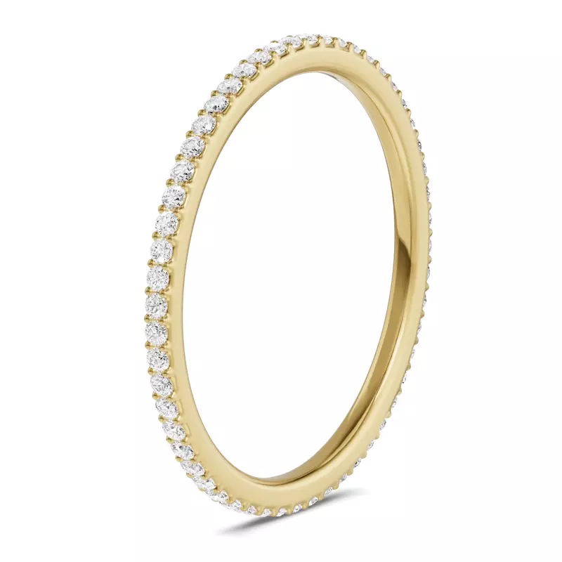 14K Yellow Gold Shared Prong Lab Eternity Band (.25ct. tw.)