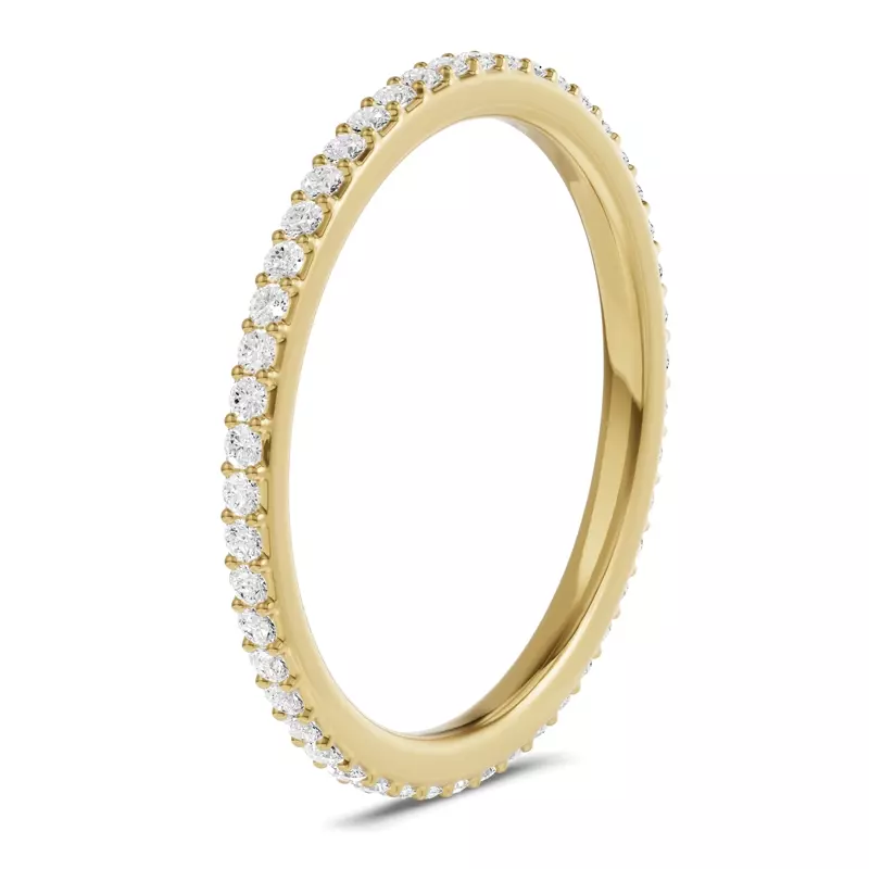 14K Yellow Gold Shared Prong Lab Eternity Band (.33ct. tw.)