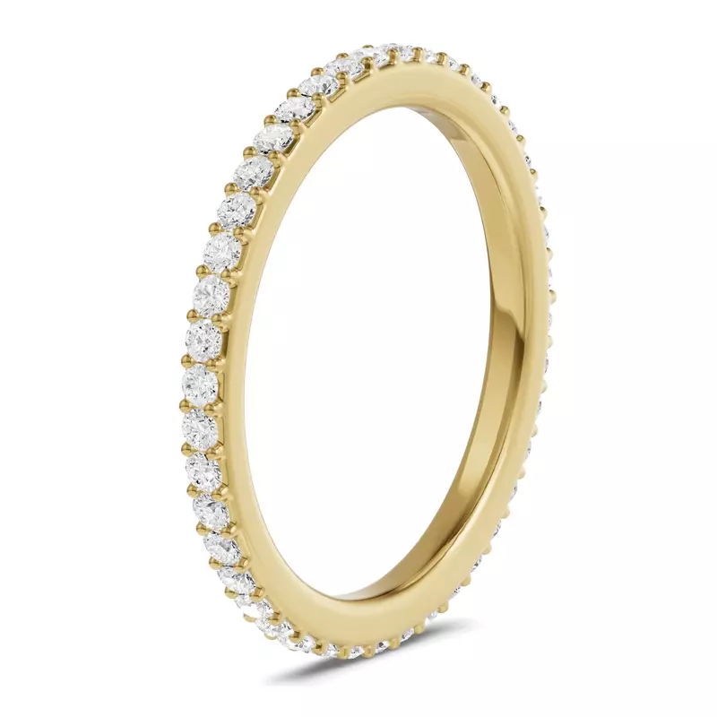 14K Yellow Gold Shared Prong Diamond Eternity Band (.50ct. tw.)