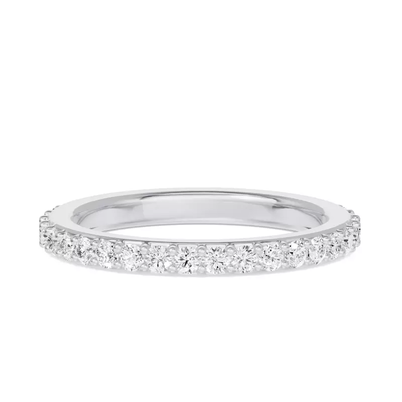14K White Gold Shared Prong Lab Eternity Band (.75ct. tw.)