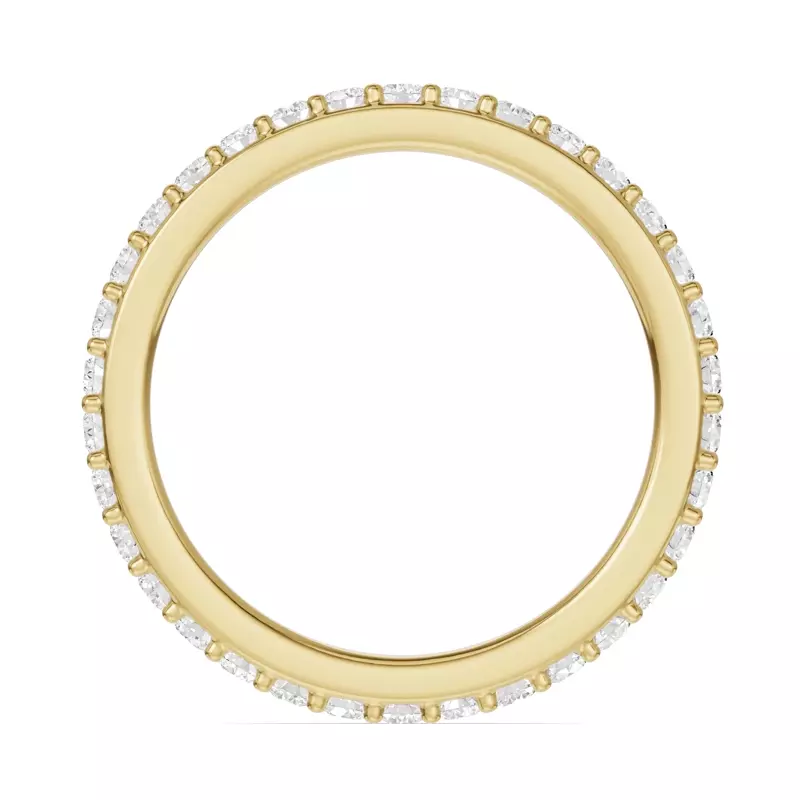 14K Yellow Gold Shared Prong Lab Eternity Band (.75ct. tw.)