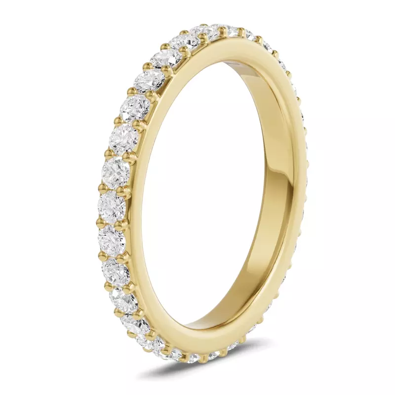 14K Yellow Gold Shared Prong Lab Eternity Band (1.00ct. tw.)